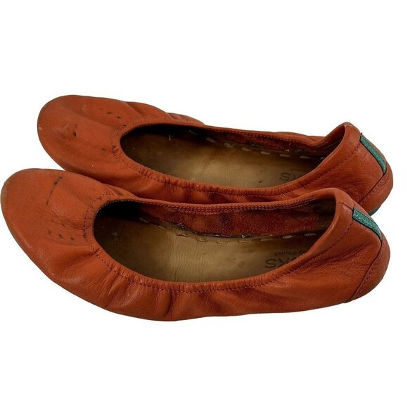 Tieks Classic Ballet Flats Poppy Orange Size 8 - Picture 5 of 15